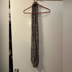 Brown and cream infinity Knit Scarf